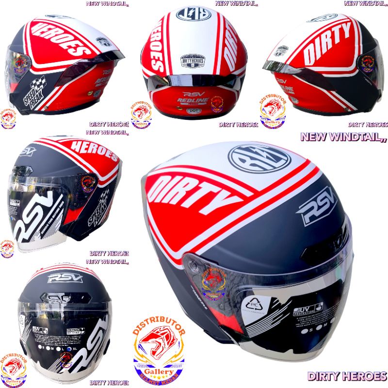 HELM RSV NEW WINDTAIL DIRTY HEROES SINGLE VISOR