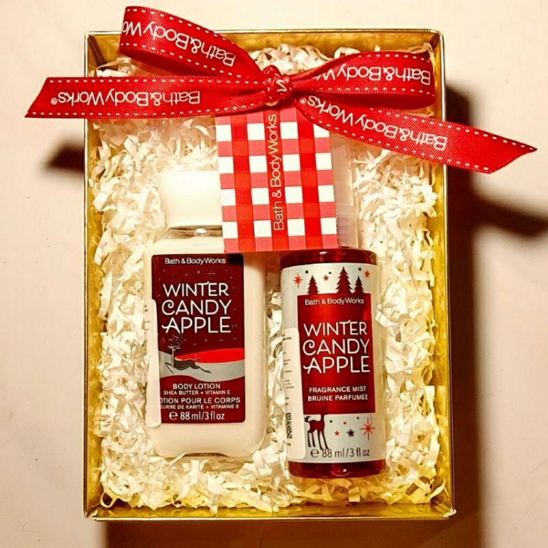 BBW WINTER CANDY APPLE GIFT SET BATH &amp; BODY WORKS