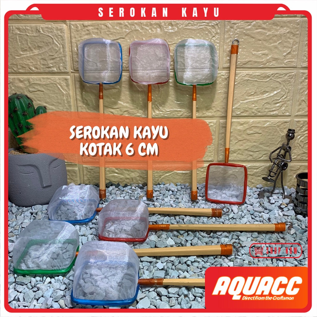 Jual Serokan Ikan Cupang Kayu Kotak Cm Seser Saringan Sauk Ikan Hias Jentik Kutu Air Shopee