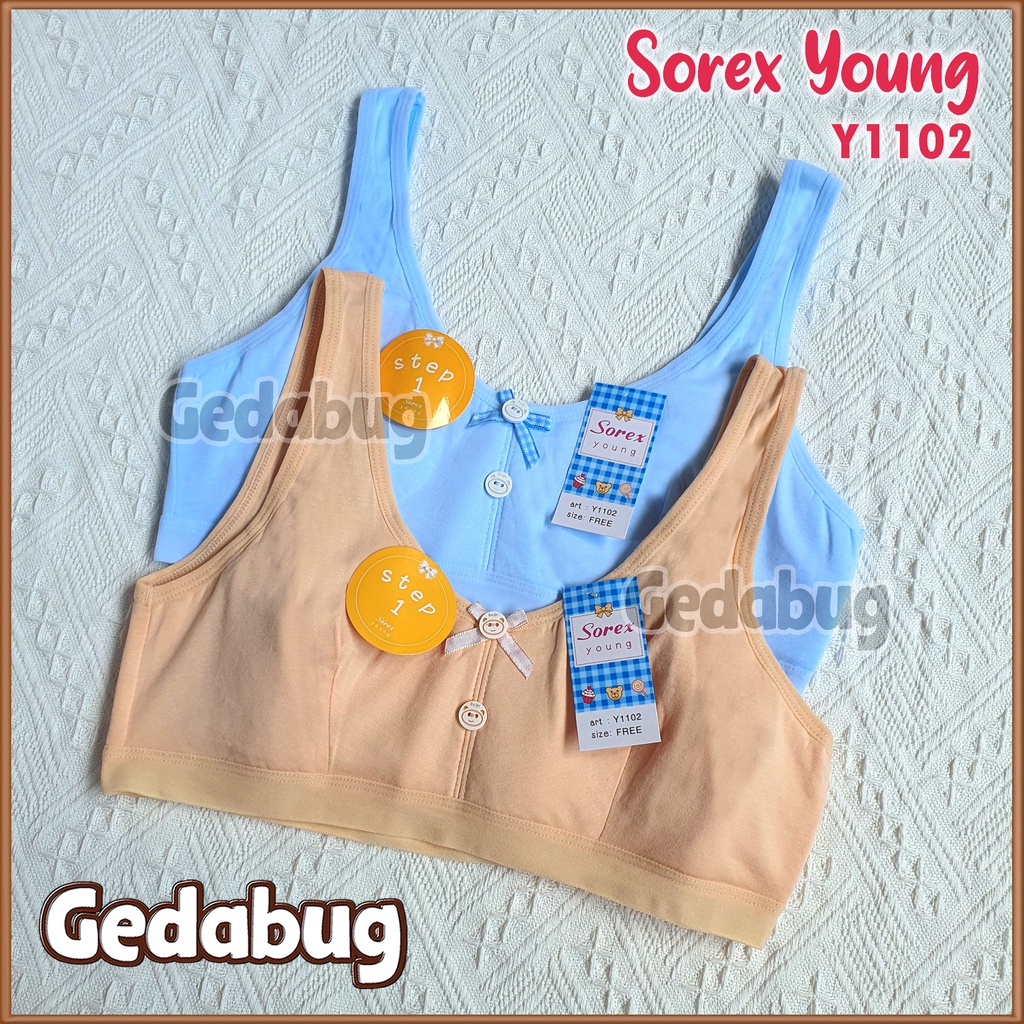 3 Pcs - Sorex Young Y 1102 Miniset Anak Remaja Y1102 Step 1 Freesize Tanpa Kawat Pita kancing