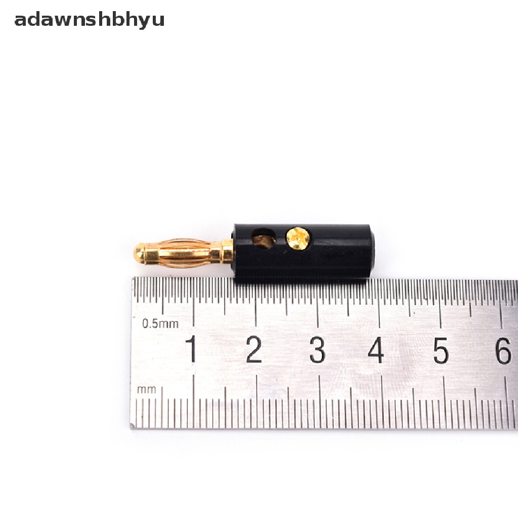 Adawnshbhyu 10pcs/lot audio speaker Sekrup banana gold Plat Colokan Konektor 4mm ID