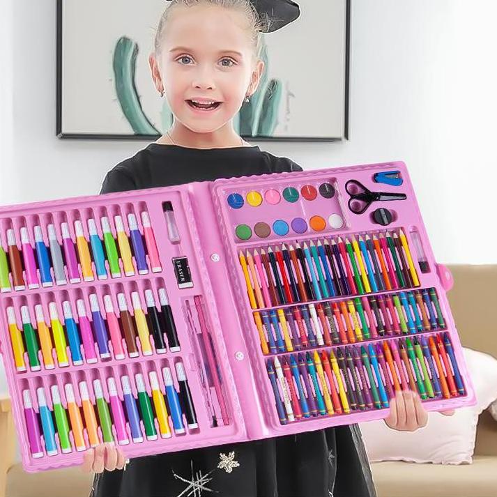 

☺☺» Kaikki Oil Pastel Crayon 150 Macam Warna Set Koper 150 in 1 Cocok Untuk - CP4