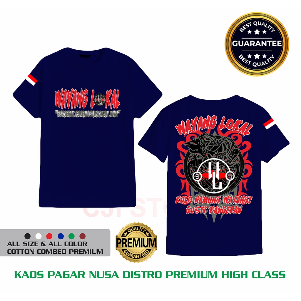 Kaos Wayang Lokal-Kaos Pagar Nusa Wayang Lokal Distro-Dongker