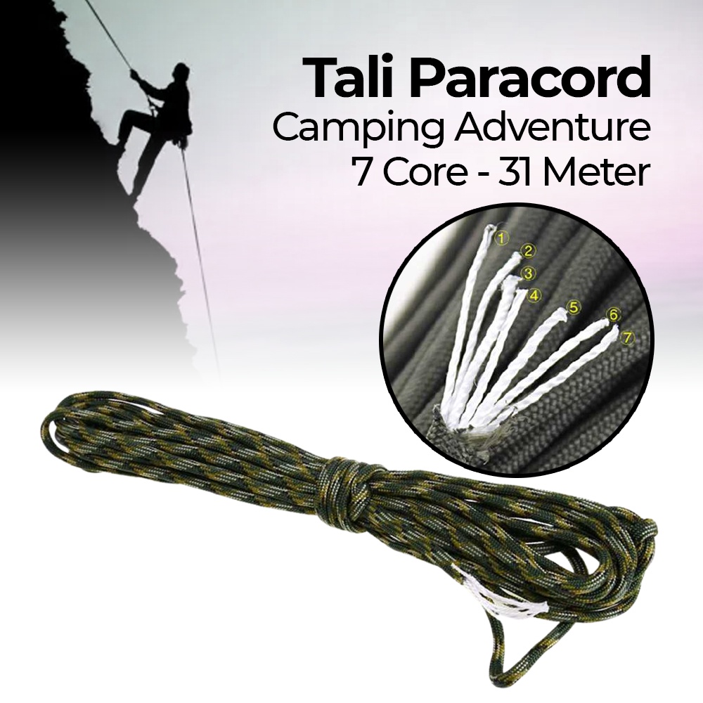 Tali Paracord Camping Adventure 7 Core 31 Meter - SS01 - OMSEANCO Camouflage