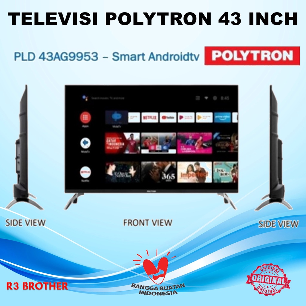 TELEVISI POLYTRON 43 INCH SMART ANDROID