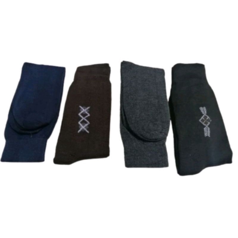 termurah!!! ( 3 pasang ) kaos kaki kerja kantoran motif pria dan wanita dewasa