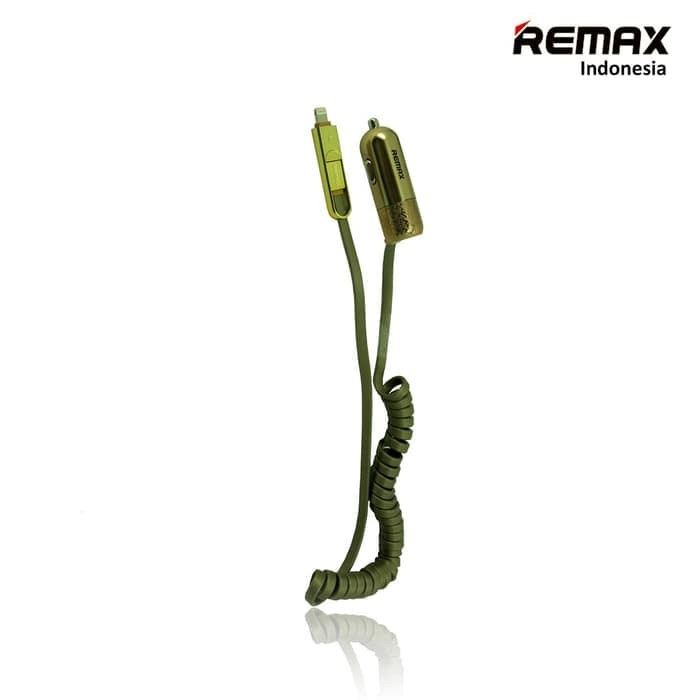 Car Charger REMAX Single USB With 2 in 1 Cable 3.4A Finchy series -