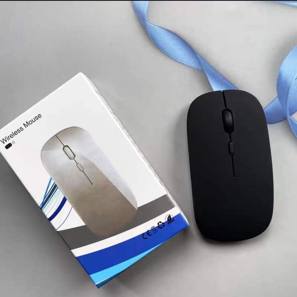 Mouse Bluetooth Nirkabel Mouse Diam Ultra Tipis untuk PC/Laptop/Ponsel/Tablet