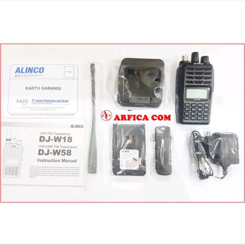 HT ALINCO DJ-W58 WATERPROOF GARANSI ALINCO W 58 RADIO HT ALINCO