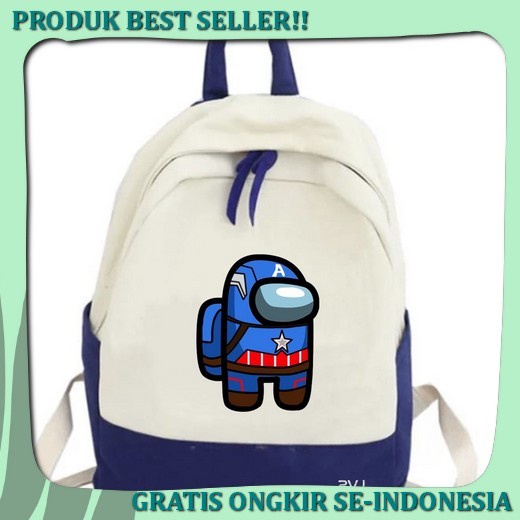 Tas Ransel Polo Bisa Custom Bahan Denim Dan Kanvastas Ransel Wanita Pria Sekolah Laptop Perempuan An