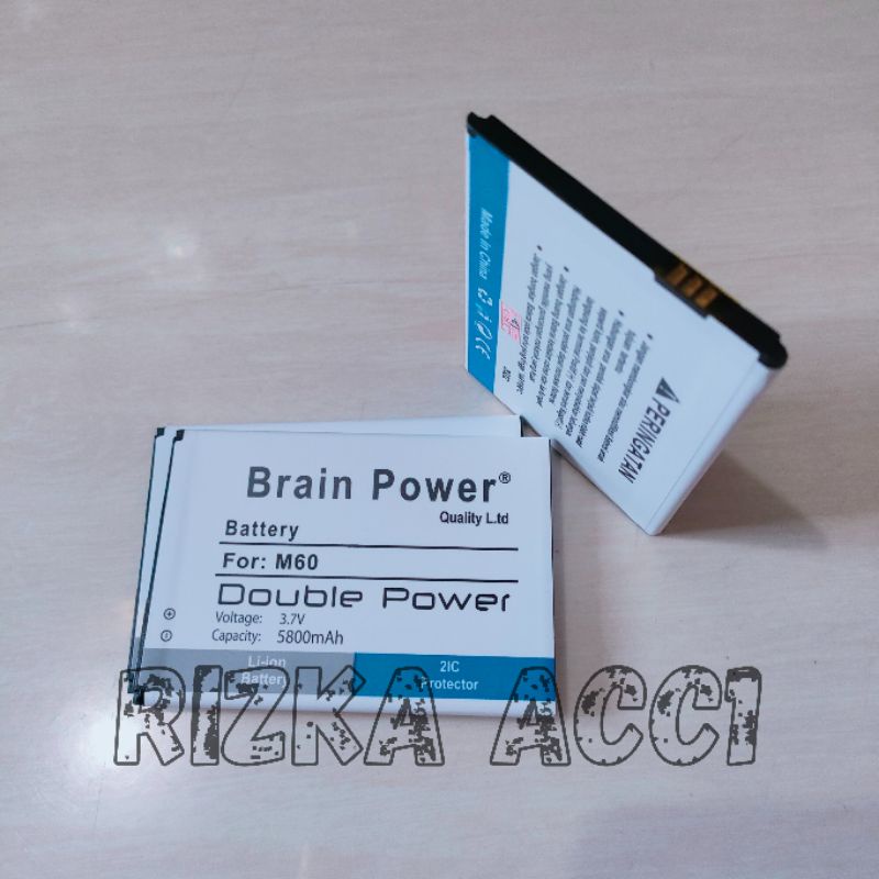 Baterai Batre Evercoss Cross M60 M-60 M 60 Double Power Battery Batrai Hp