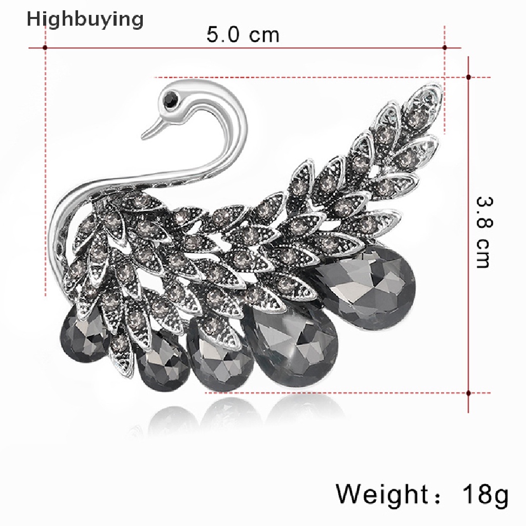 Hbid Swan Pin Bros Swan Untuk Wanita Berlian Imitasi Mulia Swan Brooch Elegan Pin Fashion Perhiasan Hewan Kerah Pin Pesta Pernikahan Lencana Wedding Pin Glory