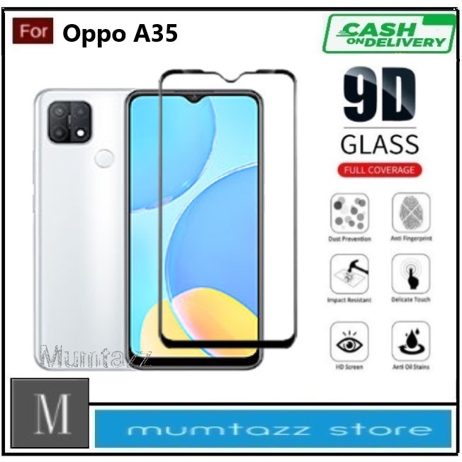 Tempered Glass Warna Hp Oppo A35 Oppo A53s 5G Anti Gores Kaca Full Layar Full Glue Skin Protector Pe