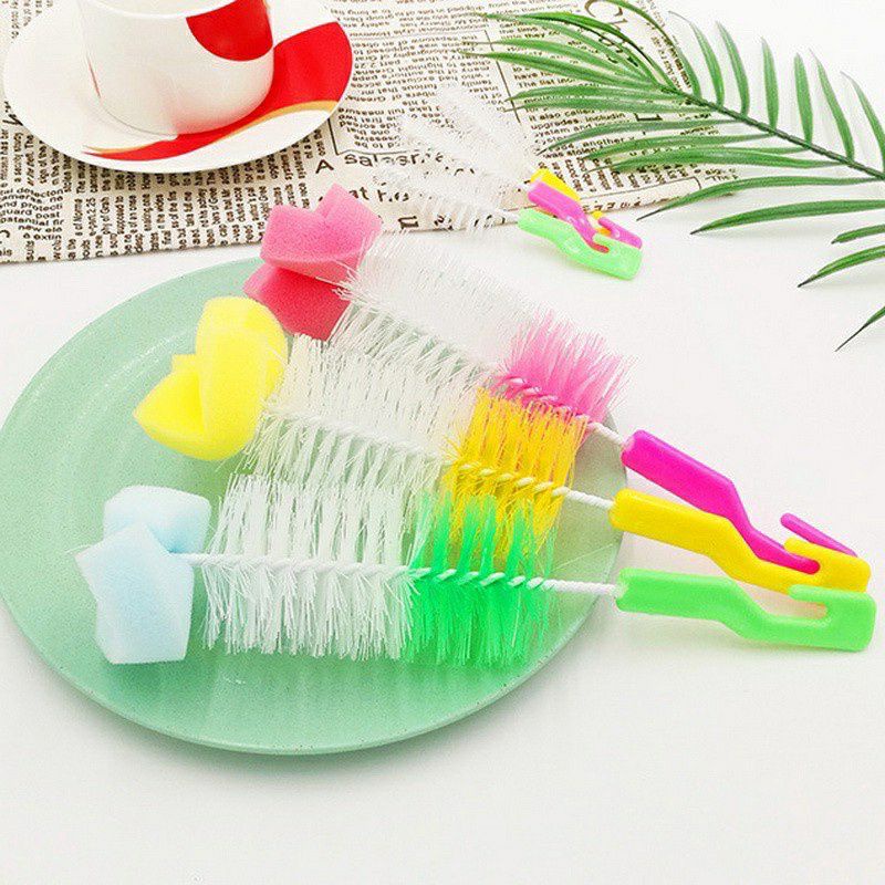 Sikat Botol Susu Brush Spon Pembersih Dot Bayi 2in1 Serbaguna