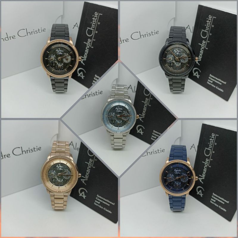 Jam Tangan Wanita Alexandre Christie 2A10 AC2A10 AC 2A10 Tali Besi / Stainless steel