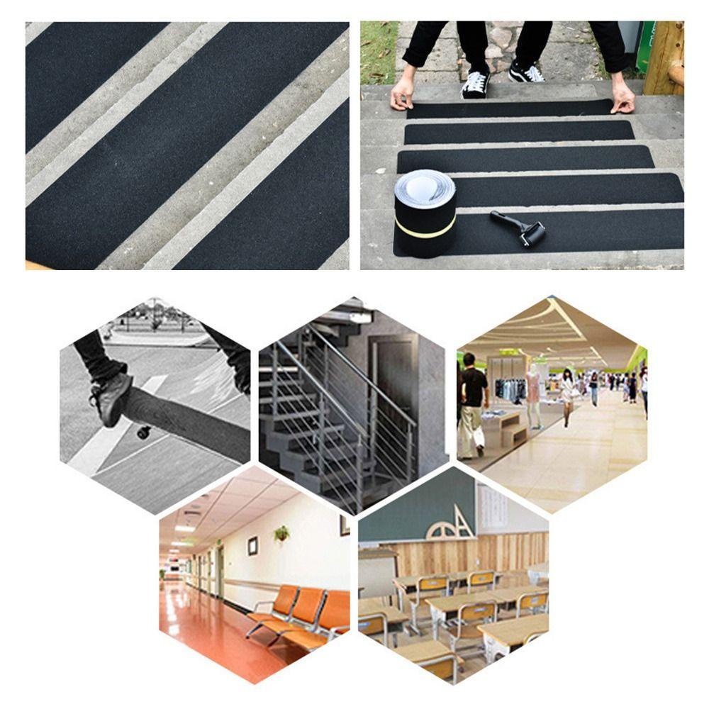 Preva Kamar Mandi Anti Selip Mat Roll Film Hitam Conspicuity Roadway Safety Barrier Ingat Strip Peringatan Bahaya