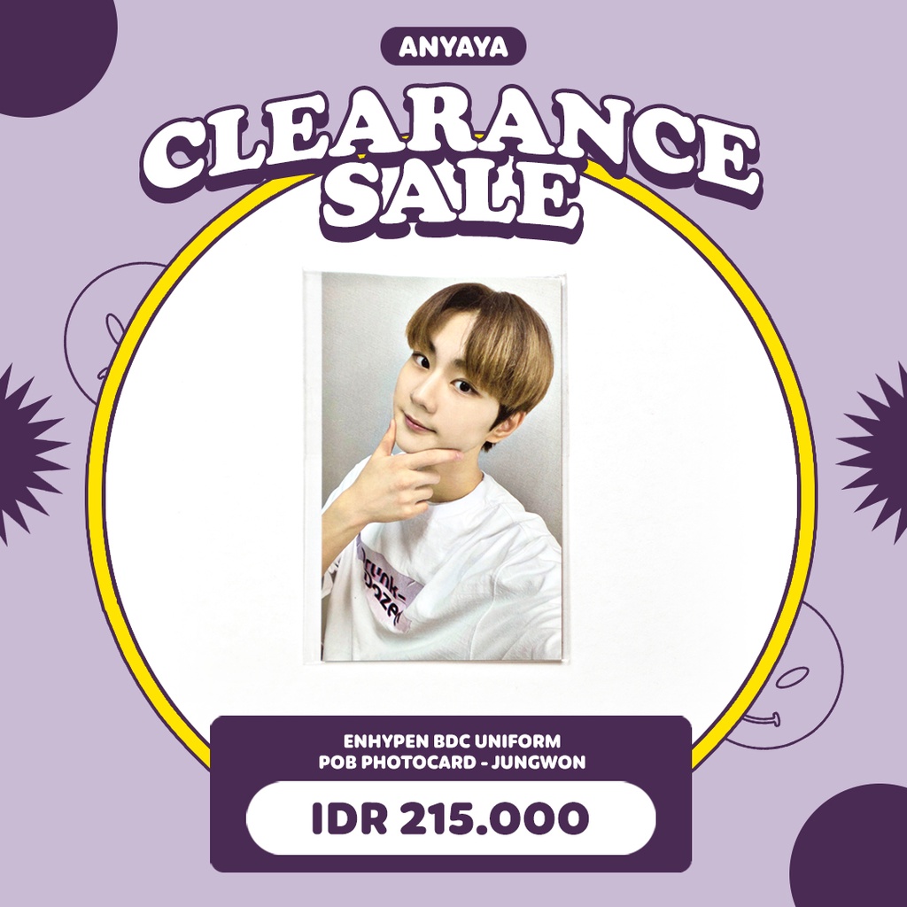 [READY STOCK] JUNGWON UNI BDC PC ENHYPEN JW UNIFORM BORDER CARNIVAL PHOTO CARD