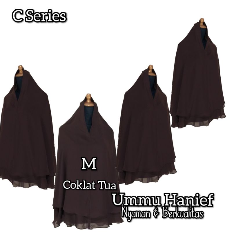 Hijab Muslimah - Hijab Jilbab Bergo Instan Basic - Chiffone Arab - M