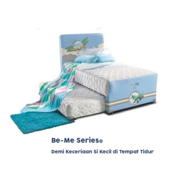 Springbed Sorong Bed Dorong Matras Kasur Anak Matras Elite Be Me Sky
