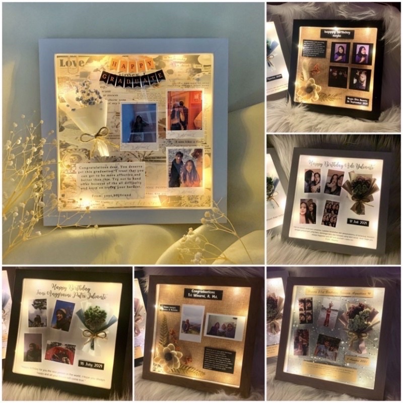 frame 3d | Hadiah wisuda | hadiah pernikahan | hadiah ulang tahun | gift box | hadiah untuk wanita p