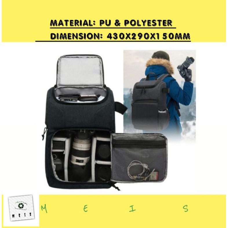 Tas Kamera Ransel Backpack Andoer Size Besar Travelling Waterproof