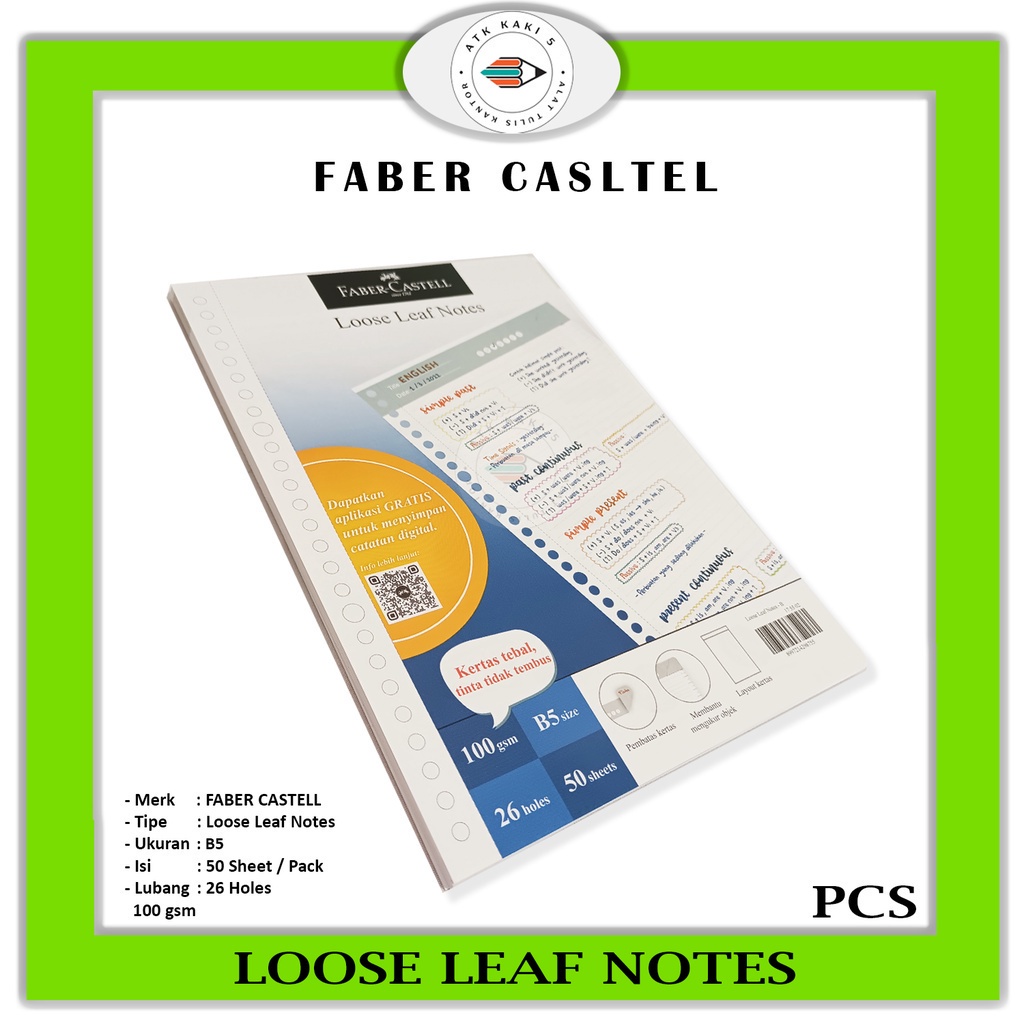 

FABER-CASTELL - Loose Leaf Notes B5 - B - Biru - Pack