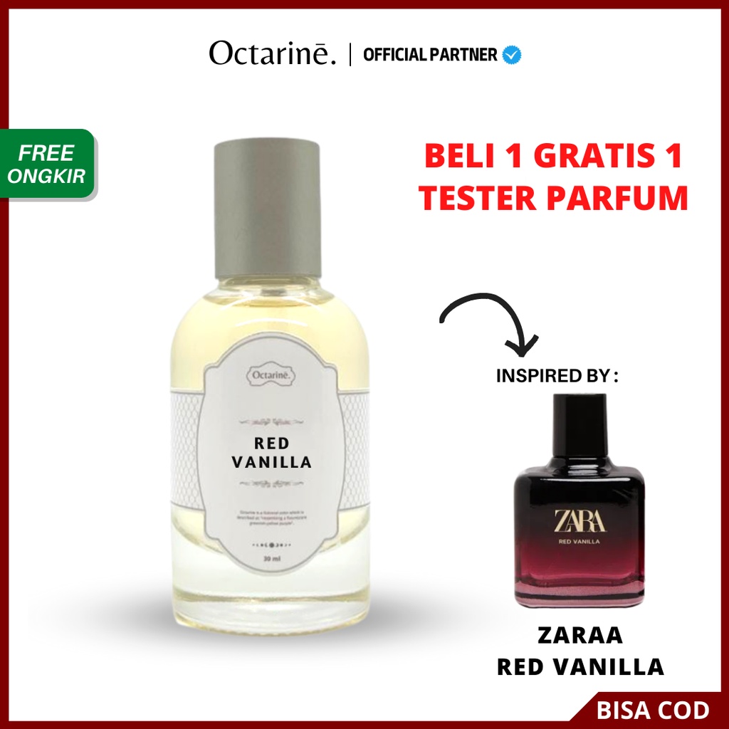 Parfum Wanita Pria Tahan Lama Aroma Lembut Elegan by Octarine - Inspired by Red Vanilla | Parfume Farfum Perfume Minyak Wangi Cewek Cowok Murah Original