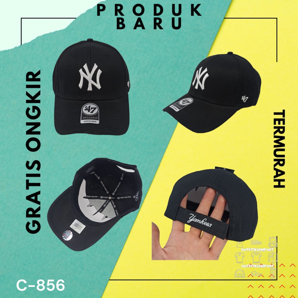 C-856 Topi 47 NY Black Logo White