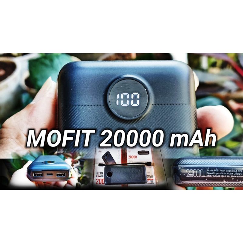 Power Bank  MOFIT M29 20000 mAh + Fast Charge 2.4 Real Capacity