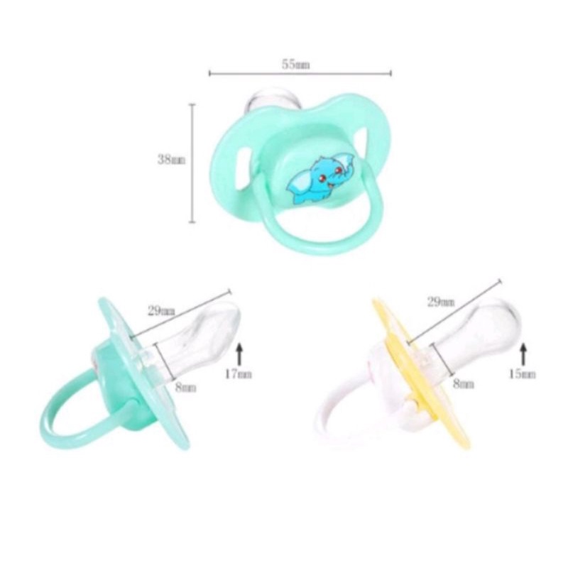 Empeng Anak Bayi Pipih/Empeng DOT Anak Bayi Gepeng/Bulat
