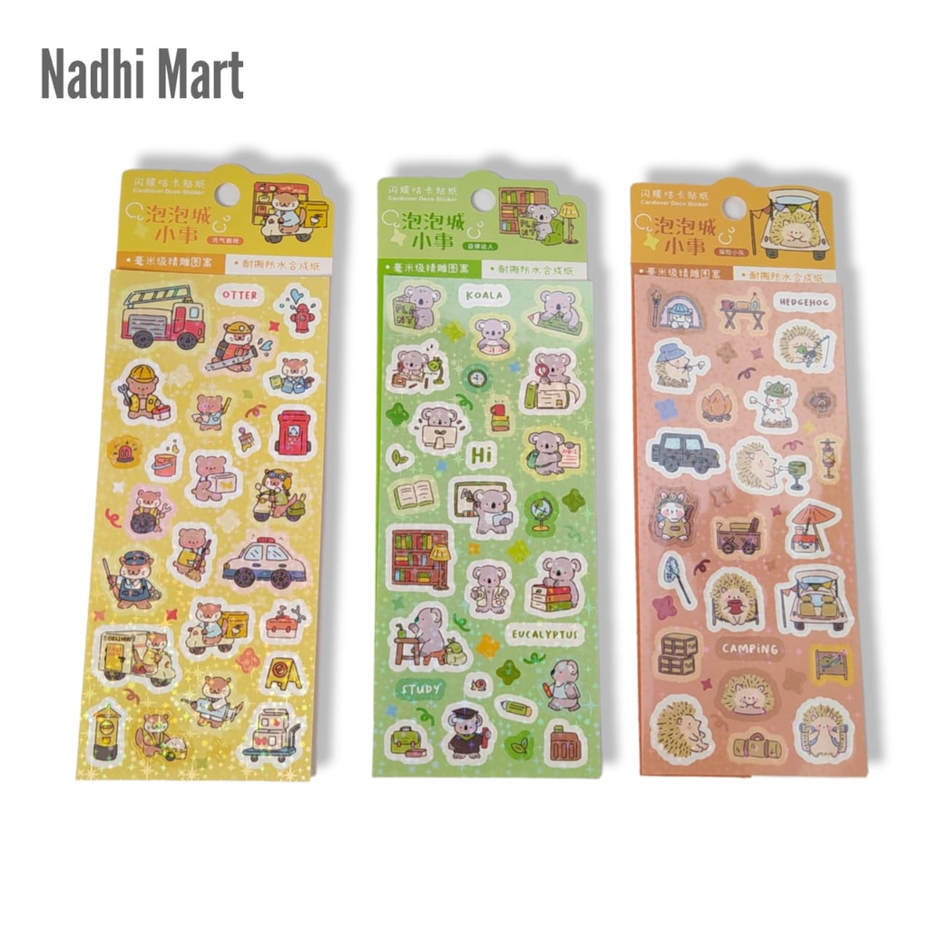 

PAKET STIKER LUCU BUBBLE CITY SERIES STIKER