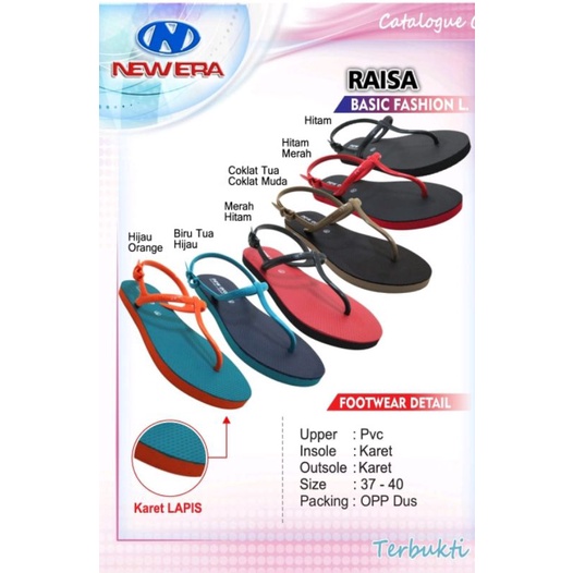 Sandal jepit wanita let New Era RAISA