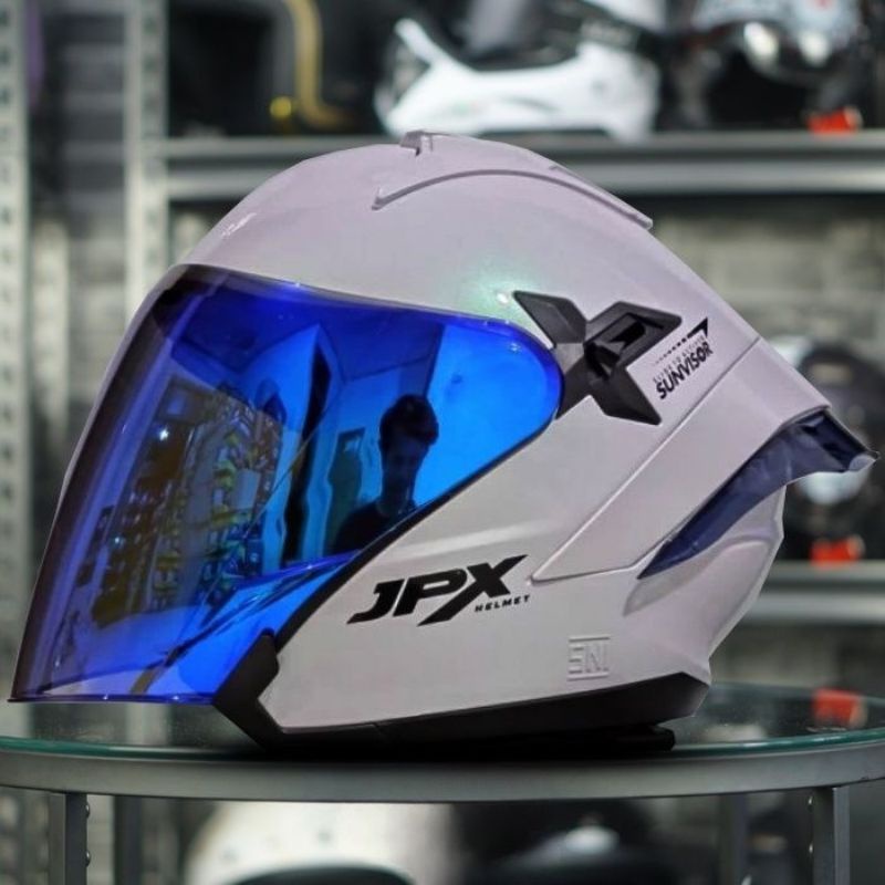 KACA FLAT VISOR IRIDIUM BLUE PNP KYT NFJ &amp; JPX NOVA X ALV ULTRON (ORIGINAL NORISK)