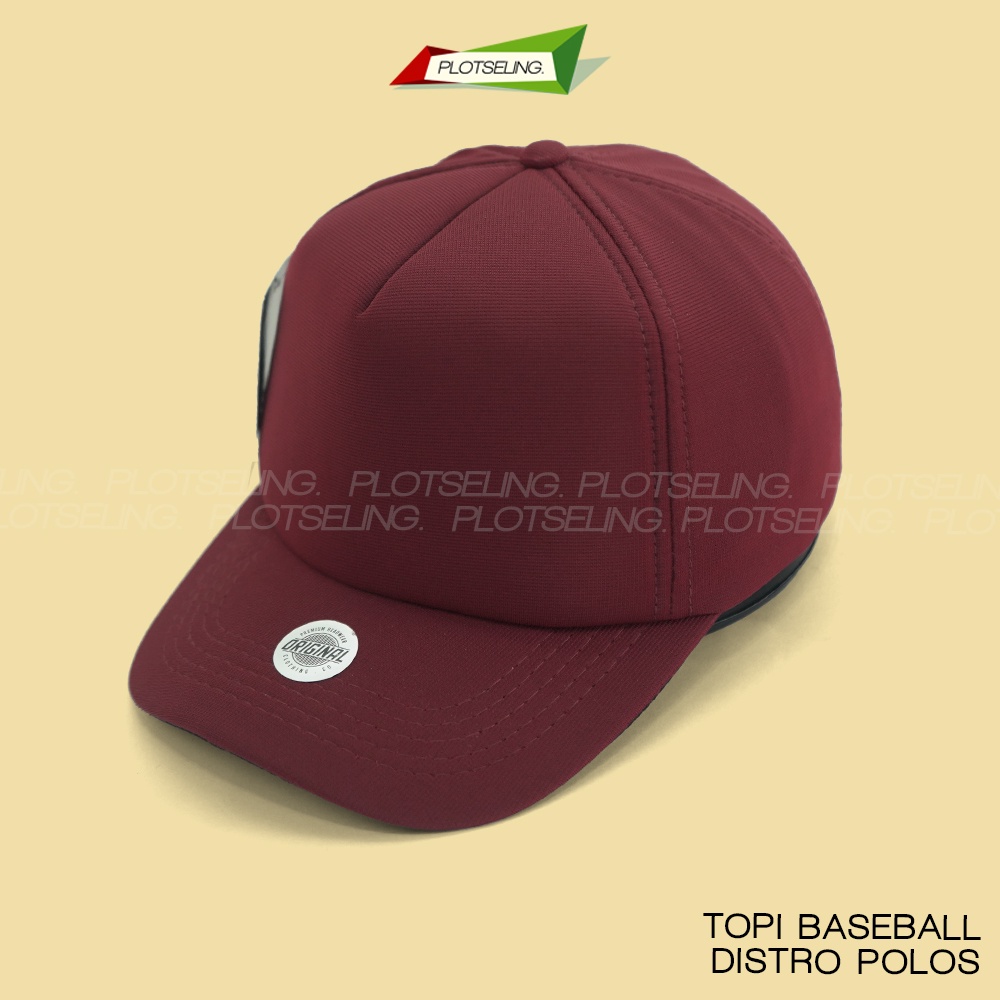 Topi Baseball POLOS Distro Kasual Sport Pria Wanita Hijau Hitam Merah Busa Tebal Premium Ukuran All Size
