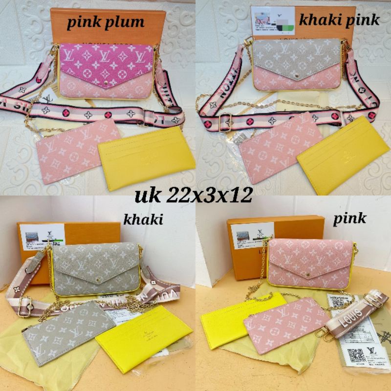 Tas  felicie double strap import free box uk 22x3x12 ( real pict )