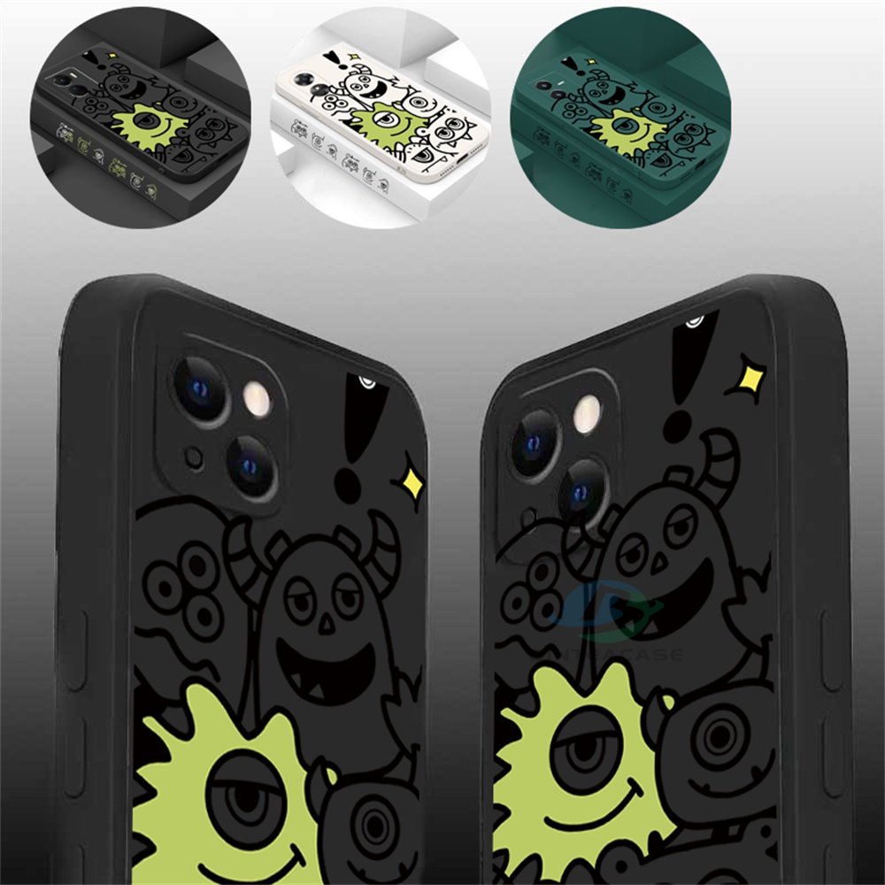 Casing Kompatibel Untuk IPhone 14 Pro Max IPhone13 Pro Max IPhone11 IPhone12 IPhoneXR XS 6 6S 78 Plus Graffiti Kartun Monster Soft Silicone Phone Case Binteacase