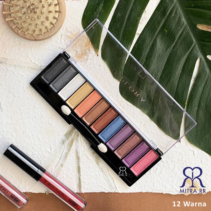 Implora Eyeshadow Pallete + Blush On 10 / 12 Warna (7602 / 7669B)