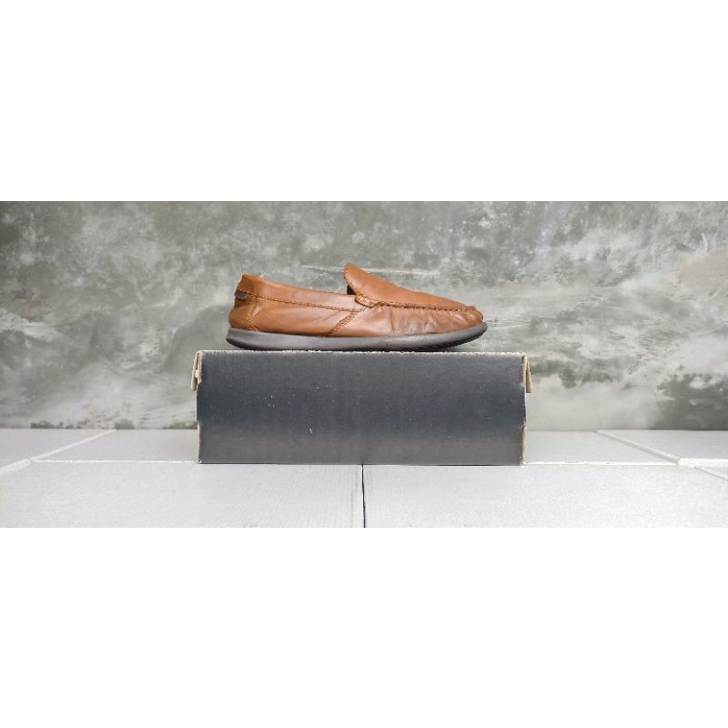 geox respira slip on brown true leather size 40 second original
