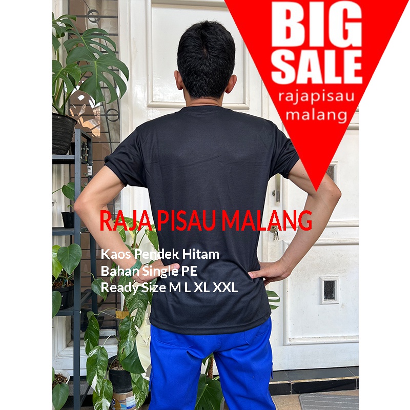 Kaos Dalam Hitam Putih Biru Abu Kerah Leher Tinggi Satpam Security Polos Lengan Pendek Bahan Pe