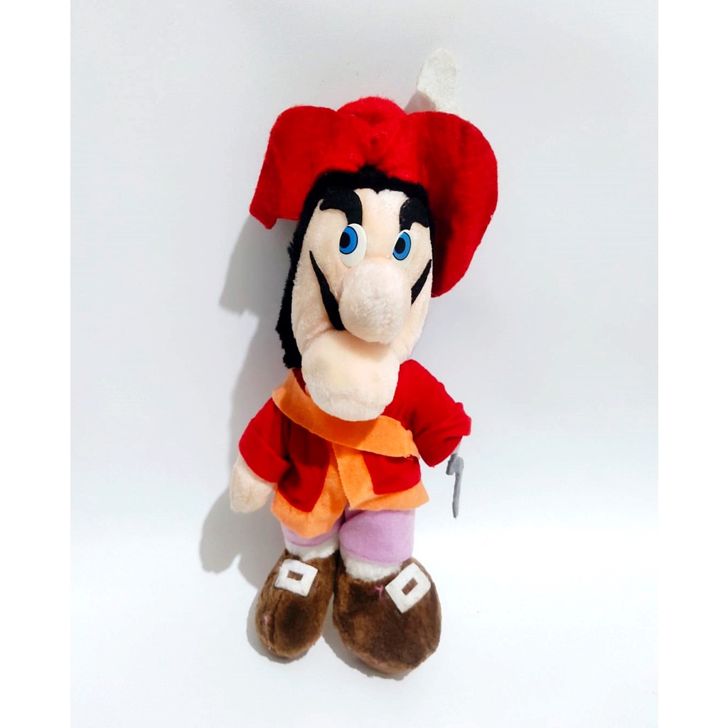 Boneka Captain Hook Peter Pan Disney Tomy Jepang Plush Doll Original RARE