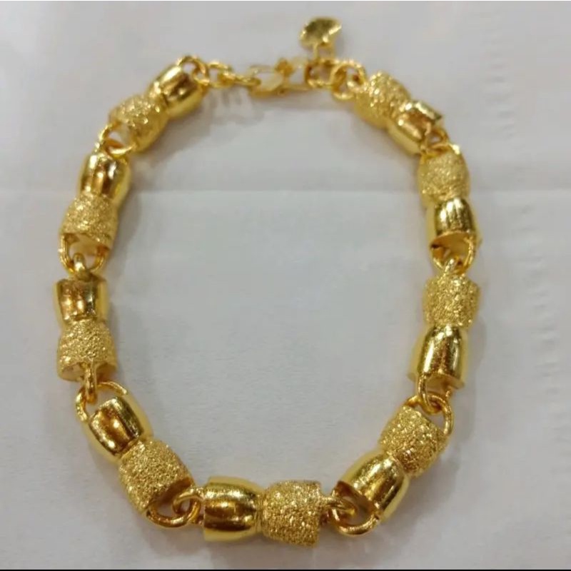 Gelang Tabung Padat Lapis Mas Penang
