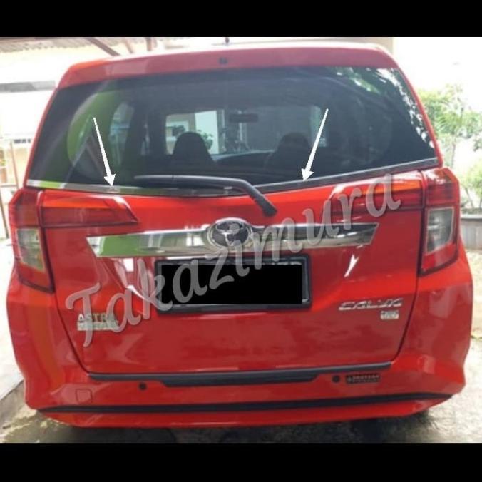 Lis list pintu kaca belakang chrome mobil Sigra 2016 - 2022