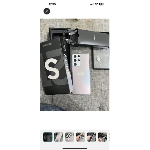 preloved hp samsung s21 ultra second ex sein indo ram 16 / 512gb panthom silver full set box