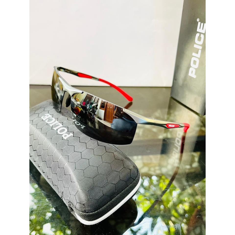 NEW KACAMATA PRIA POLICE 1910 POLARIZED LENS HITAM BLACK GREY