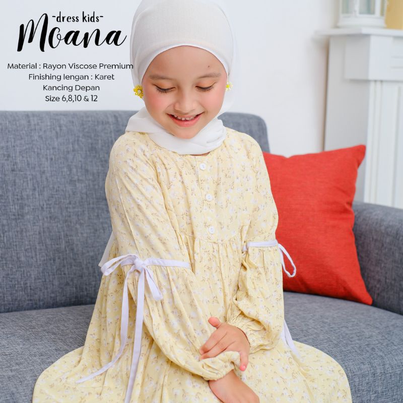 New-Gamis Anak/Homey Dress Anak-Homey Dress MOANA-Bahan Katun Rayon Premium-Busana Muslim Anak murah