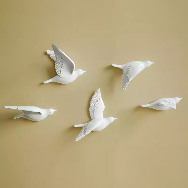 hiasan dinding resin burung 3D wall decoration