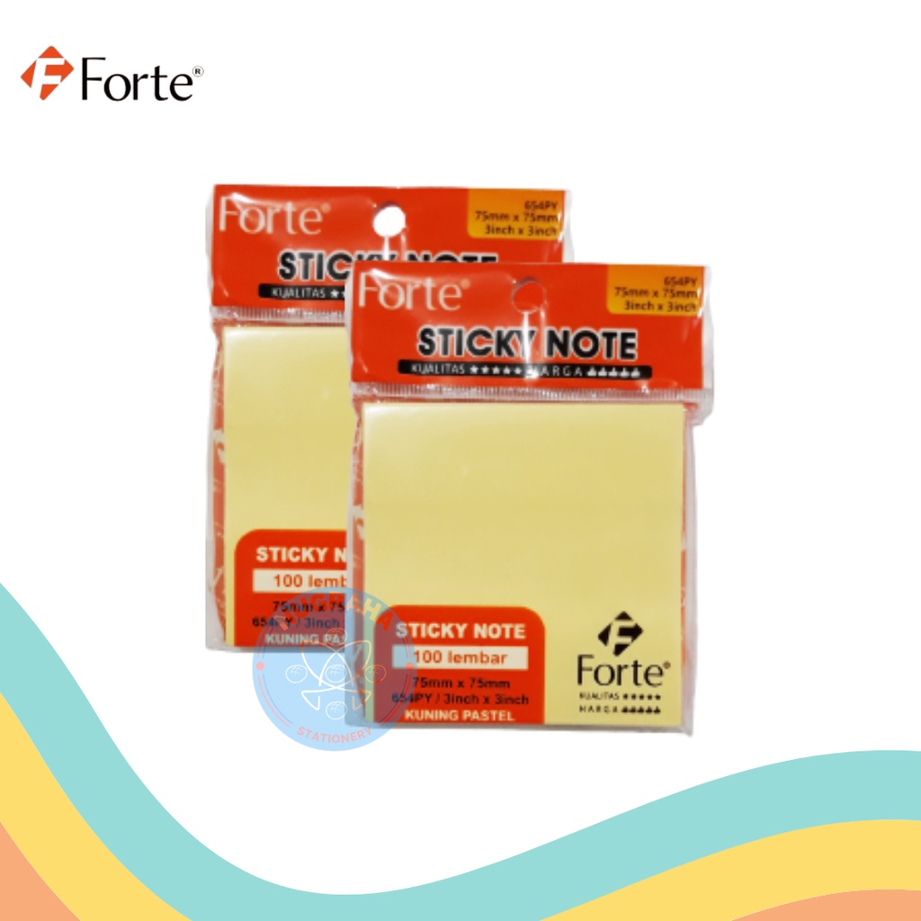

STICK NOTE FORTE 654PY 75 X 75 YELLOW (1 PCS)