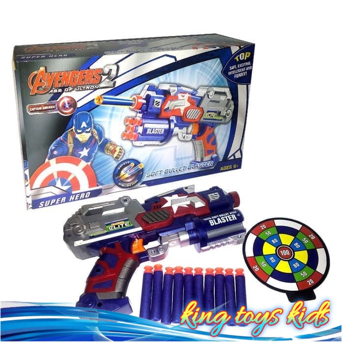 LARIS / Mainan Anak Soft Bullet Blaster Senapan Pistol Nerf Gun Ironman