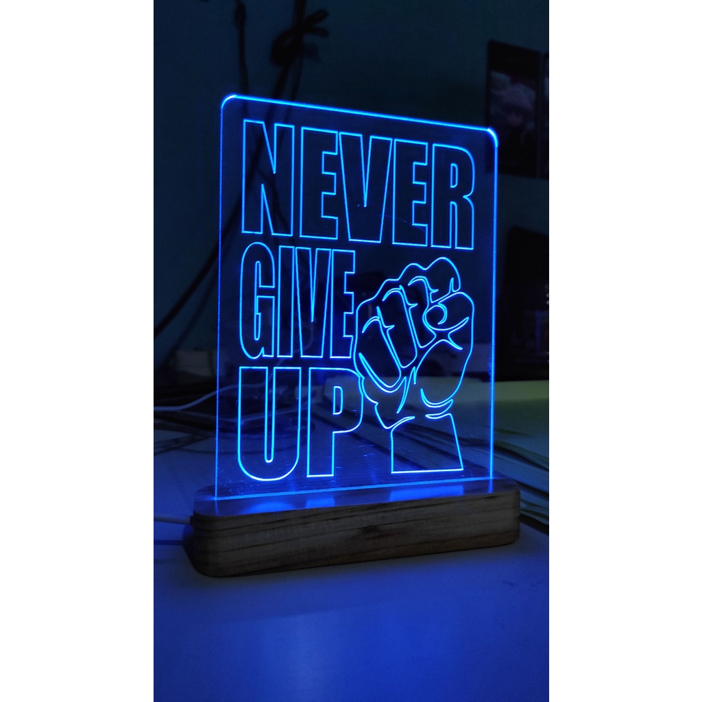 Lampu tidur Hias Lampu Tidur Akrilik LED QUOTES  Standing Lamp Acrylic LED NEON