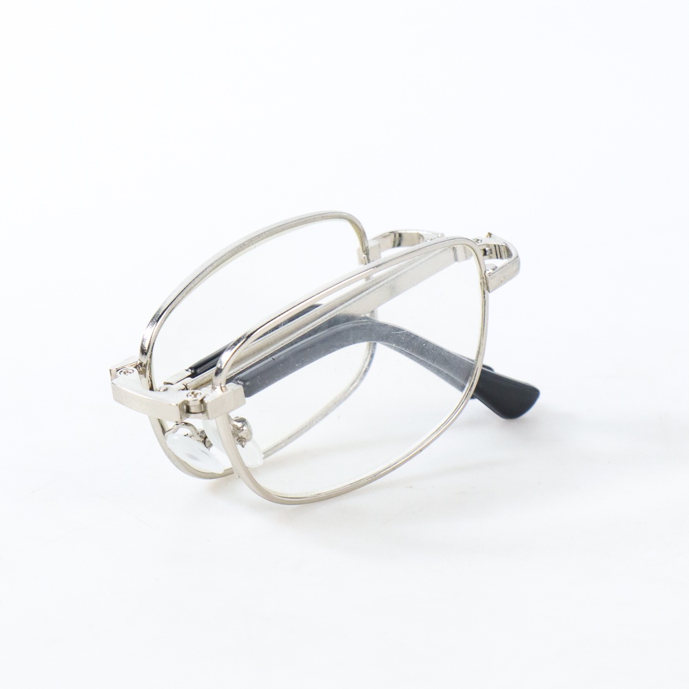 GS8u Pander Kacamata Baca Rabun Dekat Folding Reading Glasses Anti Blue Light +1.5 Rgs30 Silver Or-i